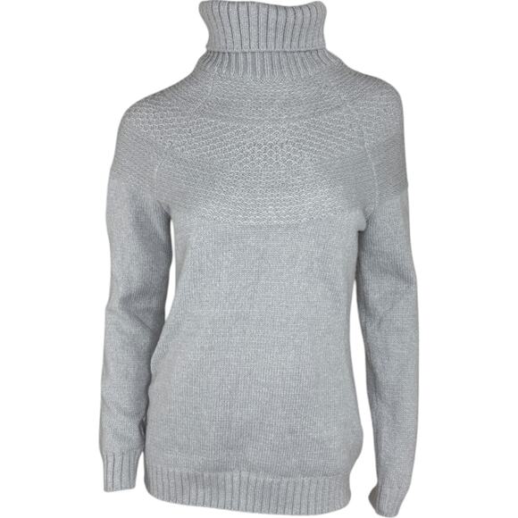 Susan Graver Turtleneck Sweater with Lurex Heather Gray XX-Small NWOT Winter - Picture 1 of 14